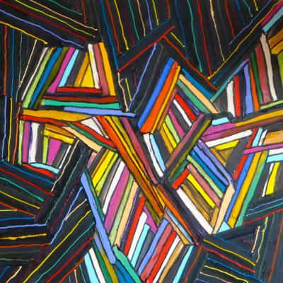 2015 - Chamboulement  Acrylique sur toile 80x80